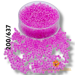 PERLINE Di Vetro (Corallini) 12/0 - 2mm - - LacariaRicami.Store