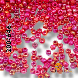PERLINE Di Vetro (Corallini) 12/0 - 2mm - - LacariaRicami.Store