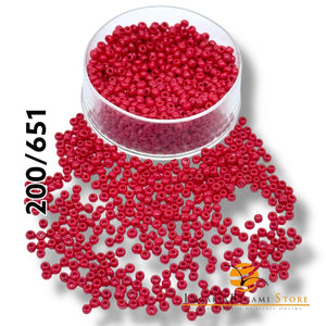 PERLINE Di Vetro (Corallini) 12/0 - 2mm - - LacariaRicami.Store