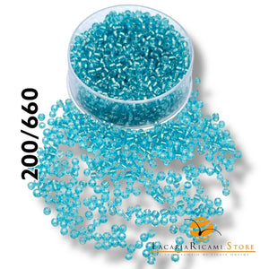 PERLINE Di Vetro (Corallini) 12/0 - 2mm - - LacariaRicami.Store