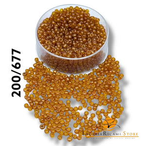 PERLINE Di Vetro (Corallini) 12/0 - 2mm - - LacariaRicami.Store