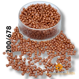 PERLINE Di Vetro (Corallini) 12/0 - 2mm - - LacariaRicami.Store