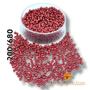 PERLINE Di Vetro (Corallini) 12/0 - 2mm - - LacariaRicami.Store