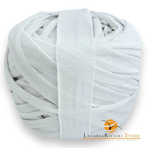FETTUCCIA in Pizze di Lycra - Colore: BIANCO licra 🧶 (150 Grammi) - by LacariaRicami.Store