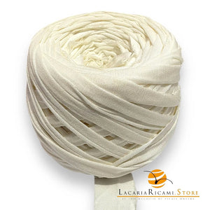 FETTUCCIA in Pizze di Lycra - Colore: BIANCO FRISE licra 🧶 2 Pezzi (430 Grammi) - by LacariaRicami.Store