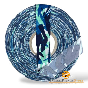 FETTUCCIA in Pizze di Lycra - Colore: BLU FANTASY licra (220 Grammi) - by LacariaRicami.Store