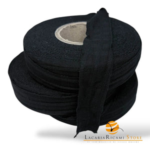 FETTUCCIA in Pizze di Lycra - Colore: NERO RIGHE licra (410 Grammi) - by LacariaRicami.Store
