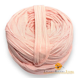 FETTUCCIA in Pizze di Lycra - Colore: ROSA CHIARO licra RAGGOMITOLATO 🧶 (230 Grammi) - by LacariaRicami.Store