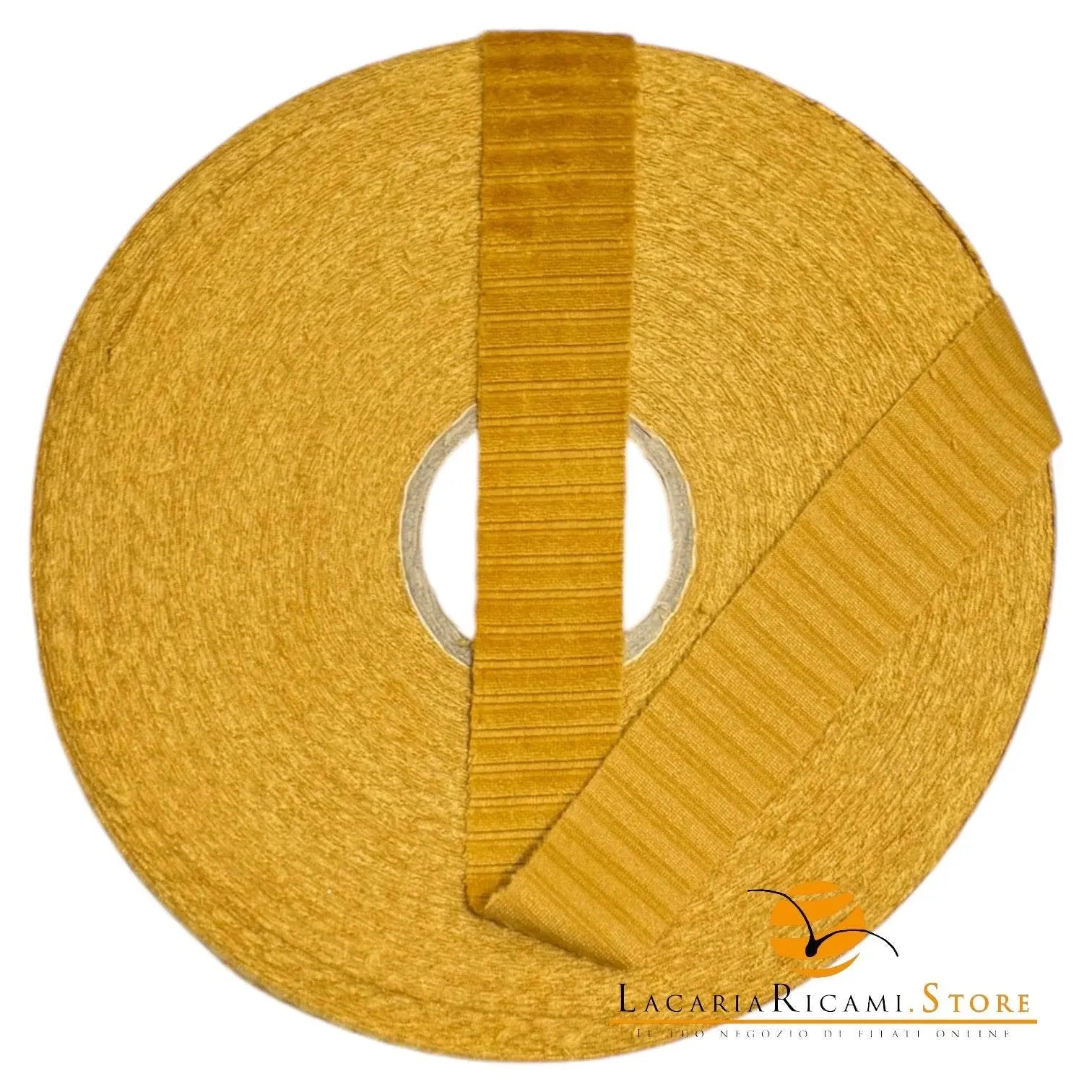 FETTUCCIA in Pizze di Velluto - Colore: SENAPE RIGHE LARGHE velluto (370 Grammi) - by LacariaRicami.Store