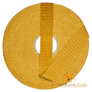 FETTUCCIA in Pizze di Velluto - Colore: SENAPE RIGHE LARGHE velluto (370 Grammi) - by LacariaRicami.Store
