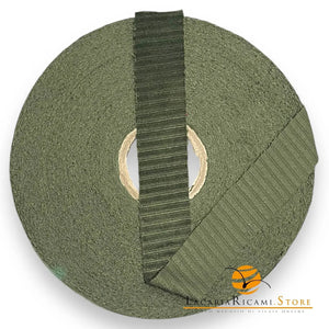FETTUCCIA in Pizze di Velluto - Colore: VERDE MILITARE RIGHE LARGHE velluto (400 Grammi) - by LacariaRicami.Store