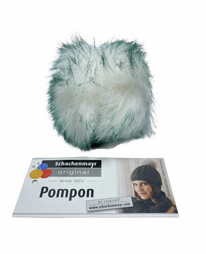 Pon Pon POMPON - Schachenmayr - Colore: BIANCO VERDE - by LacariaRicami.Store