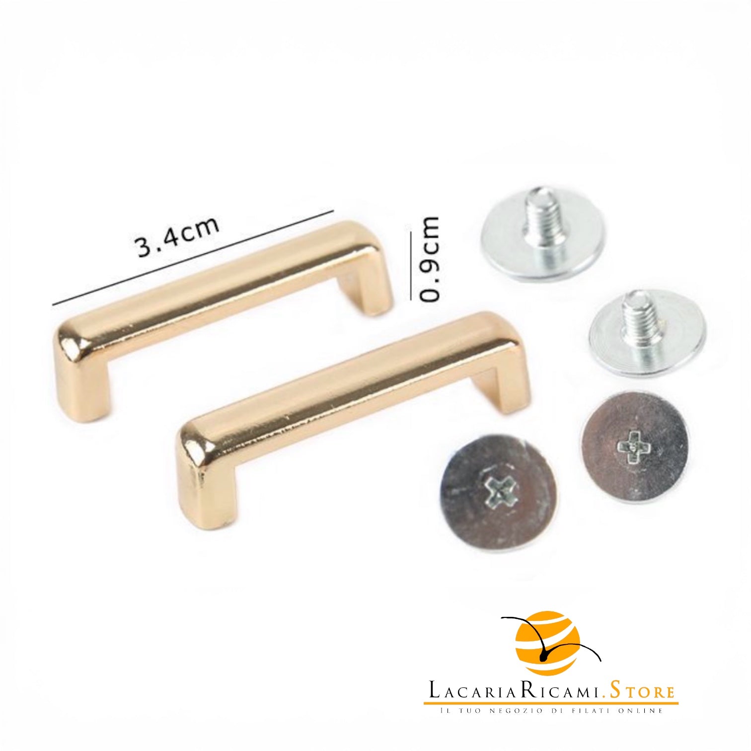 Ponticelli per borse fatte a mano - MAF Accessories - Colore: 34x9x30mm - ORO - by LacariaRicami.Store