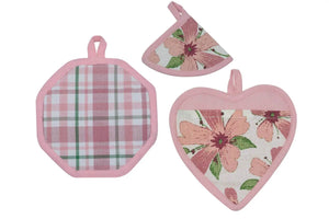SET PRESINE CALISE' - Preziosa Home - Colore: SET CALISE S01 - 06 ROSA CON FIORI - by LacariaRicami.Store