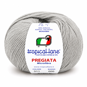 MICROFIBRA Pregiata - Tropical Lane - Colore: 311 - GRIGIO CHIARO - by LacariaRicami.Store