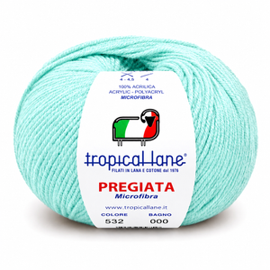 MICROFIBRA Pregiata - Tropical Lane - Colore: 532 - VERDE ACQUA - by LacariaRicami.Store