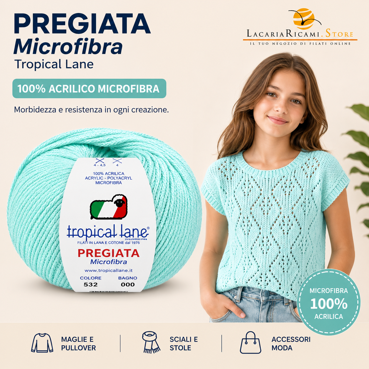 MICROFIBRA Pregiata - Tropical Lane - Colore: - by LacariaRicami.Store