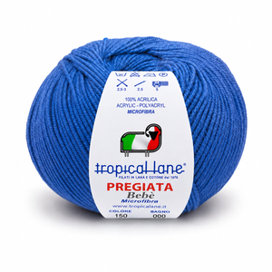 MICROFIBRA Pregiata Bebè - Tropical Lane - Colore: 150 - BLUETTE - by LacariaRicami.Store