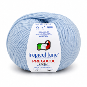 MICROFIBRA Pregiata Bebè - Tropical Lane - Colore: 16 - AZZURRO BABY - by LacariaRicami.Store