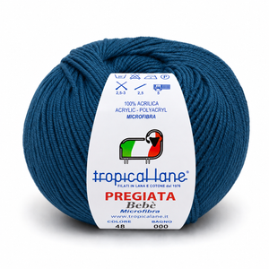 MICROFIBRA Pregiata Bebè - Tropical Lane - Colore: 48 - PETROLIO - by LacariaRicami.Store