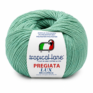 MICROFIBRA Pregiata Lux - Tropical Lane - Colore: 413 - VERDE MARE LUREX VERDE - by LacariaRicami.Store