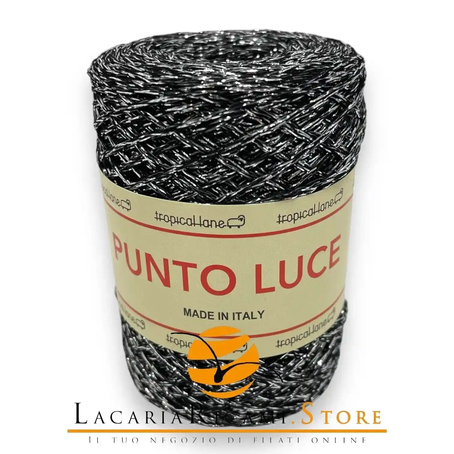 VISCOSA Punto Luce - Tropical Lane 32 - NERO LUREX ARGENTO - LacariaRicami.Store