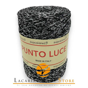 VISCOSA Punto Luce - Tropical Lane 32 - NERO LUREX ARGENTO - LacariaRicami.Store