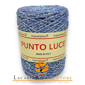 VISCOSA Punto Luce - Tropical Lane - Colore: 35 - AZZURRO LUREX ARGENTO - by LacariaRicami.Store