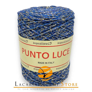 VISCOSA Punto Luce - Tropical Lane 36 - BLU LUREX ORO - LacariaRicami.Store