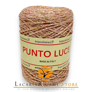 VISCOSA Punto Luce - Tropical Lane - Colore: 37 - ROSA LUREX ORO - by LacariaRicami.Store