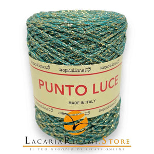 VISCOSA Punto Luce - Tropical Lane - Colore: 40 - VERDE LUREX ORO - by LacariaRicami.Store