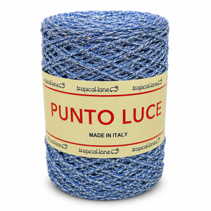 VISCOSA Punto Luce - Tropical Lane - Colore: 35 - AZZURRO LUREX ARGENTO - by LacariaRicami.Store