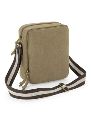 Borsa Mini reporter in tela vintage - QD614 - Colore: SAHARA - by LacariaRicami.Store