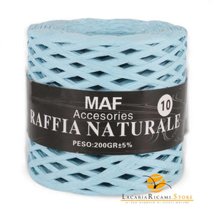 Rafia RAFFIA NATURALE - MAF Accessories - Colore: 10 - AZZURRO - by LacariaRicami.Store