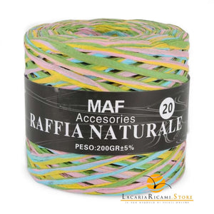 Rafia RAFFIA NATURALE - MAF Accessories - Colore: 20 - VERDE MIX - by LacariaRicami.Store