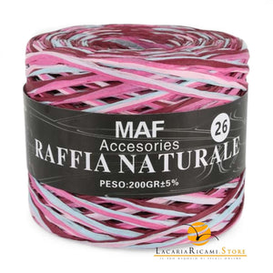 Rafia RAFFIA NATURALE - MAF Accessories - Colore: 26 - ROSA MIX - by LacariaRicami.Store
