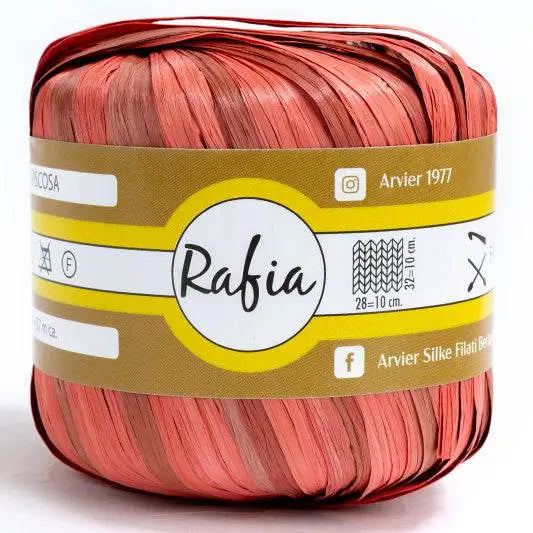 Viscosa RAFIA - GPTEX - 3106 - MARRONE/CORALLO - LacariaRicami.Store