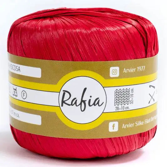 Viscosa RAFIA - GPTEX - 3650 - ROSSO FRAGOLA - LacariaRicami.Store