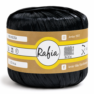 Viscosa RAFIA - GPTEX - Colore: 100 - NERO - by LacariaRicami.Store