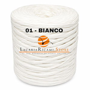 Rafia NATURALE - LacariaRicami.Store - Colore: 01 - BIANCO - by LacariaRicami.Store