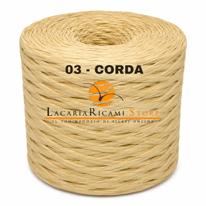 Rafia NATURALE - LacariaRicami.Store - Colore: 03 - CORDA - by LacariaRicami.Store