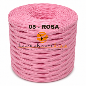 Rafia NATURALE - LacariaRicami.Store - Colore: 05 - ROSA - by LacariaRicami.Store