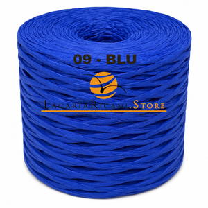 Rafia NATURALE - LacariaRicami.Store - Colore: 09 - BLU - by LacariaRicami.Store