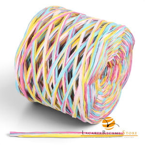Rafia NATURALE - LacariaRicami.Store - Colore: 82 - MIX COLOR GIALLO - by LacariaRicami.Store