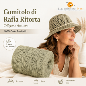 Gomitolo di RAFIA Ritorta - Colore: - by LacariaRicami.Store