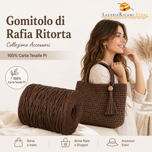 Gomitolo di RAFIA Ritorta - Colore: - by LacariaRicami.Store