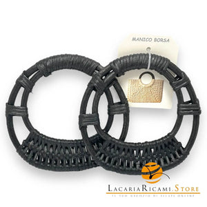 MANICI in Rattan - Colore: 14,5x13,5 Cm - NERO - by LacariaRicami.Store