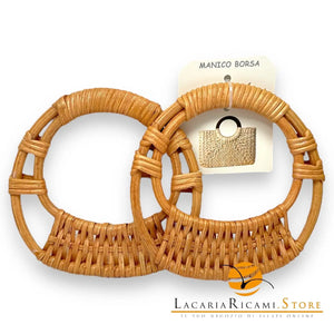 MANICI in Rattan - Colore: 14,5x13,5 Cm - NOCE - by LacariaRicami.Store