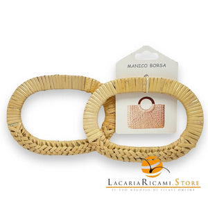 MANICI in Rattan - Colore: 13,5x9,5 Cm - NATURALE - by LacariaRicami.Store