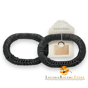 MANICI in Rattan - Colore: 13,5x9,5 Cm - NERO - by LacariaRicami.Store